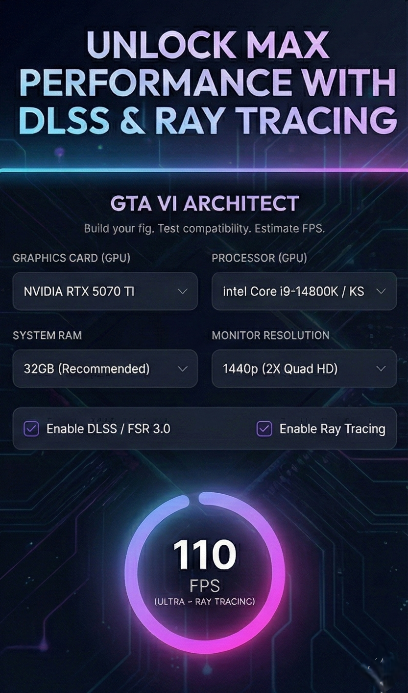 SpecVI: GTA 6 FPS Calculator gallery image