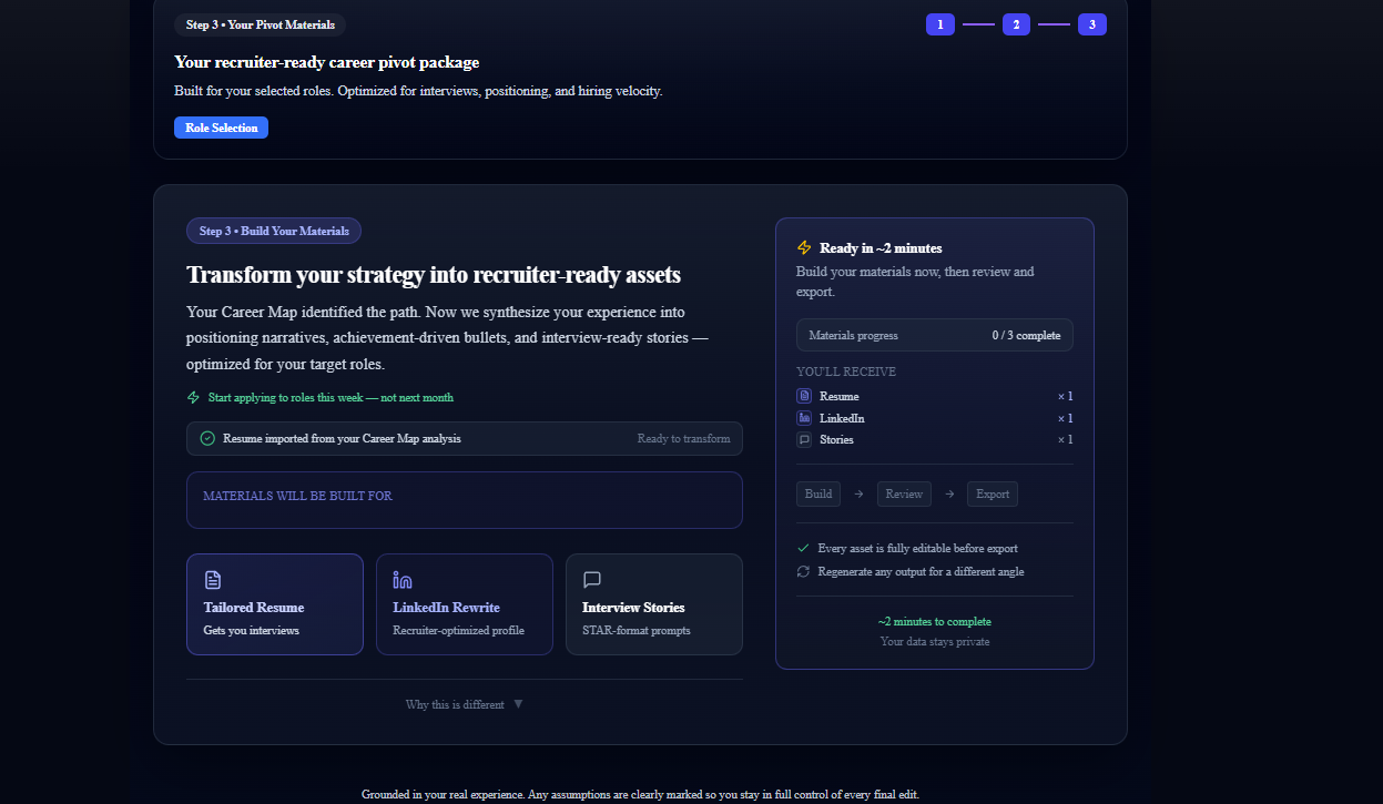 MyNextRole.ai - Screenshot 5 showing product features and functionality