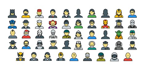 Free 210 avatar Icons gallery image
