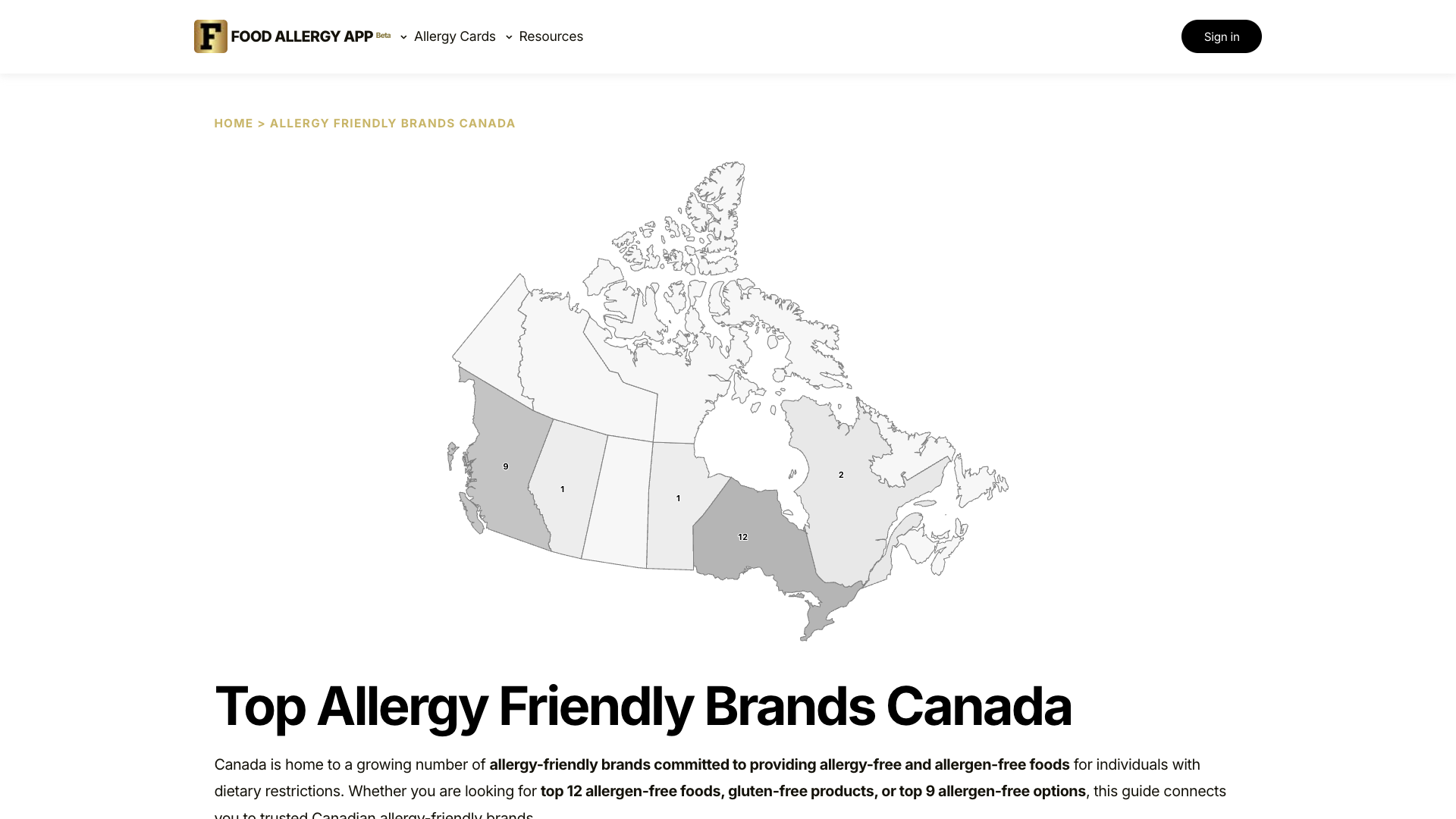 Canadá amigável para alergia media 1