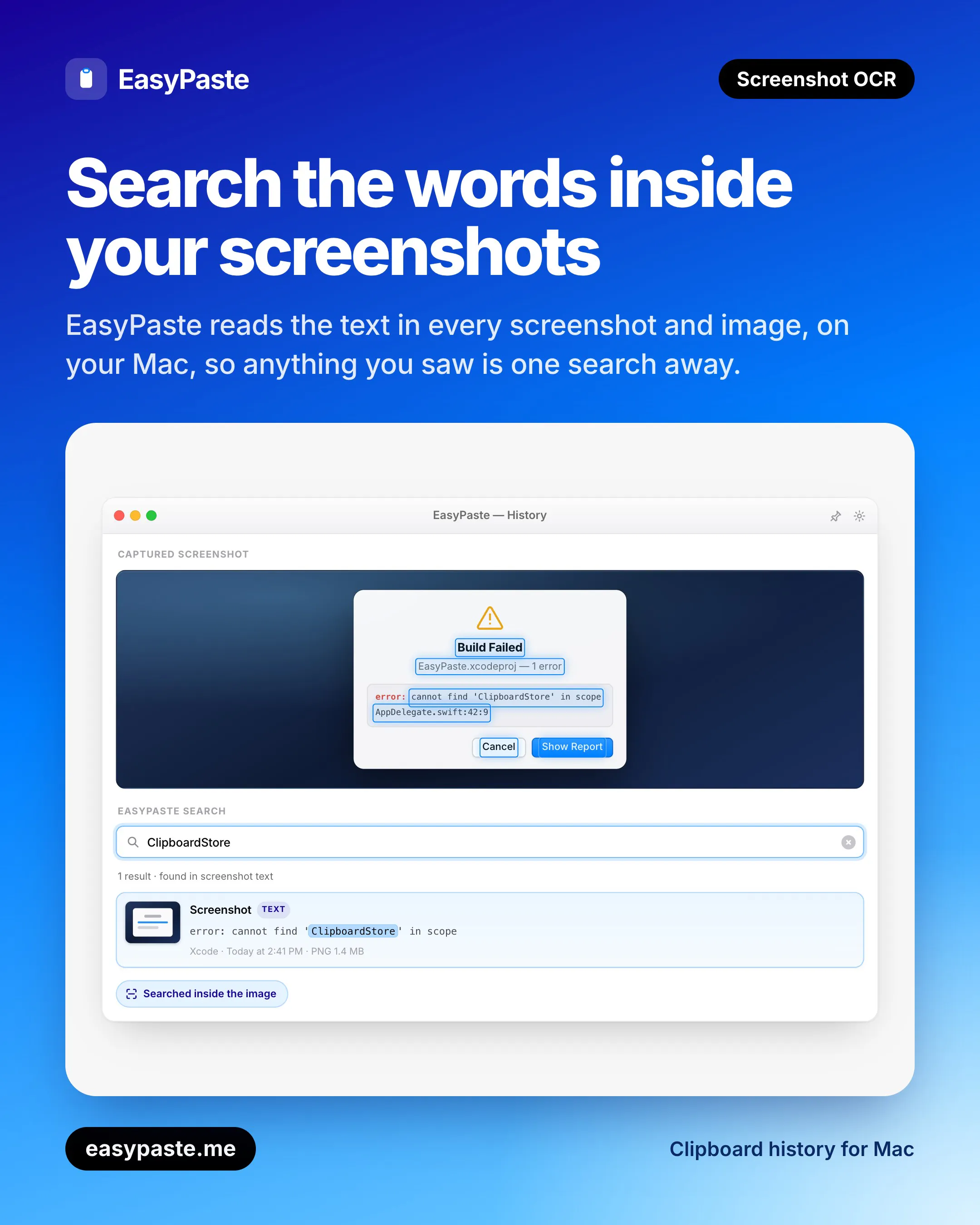 EasyPaste — Clipboard manager for mac gallery image