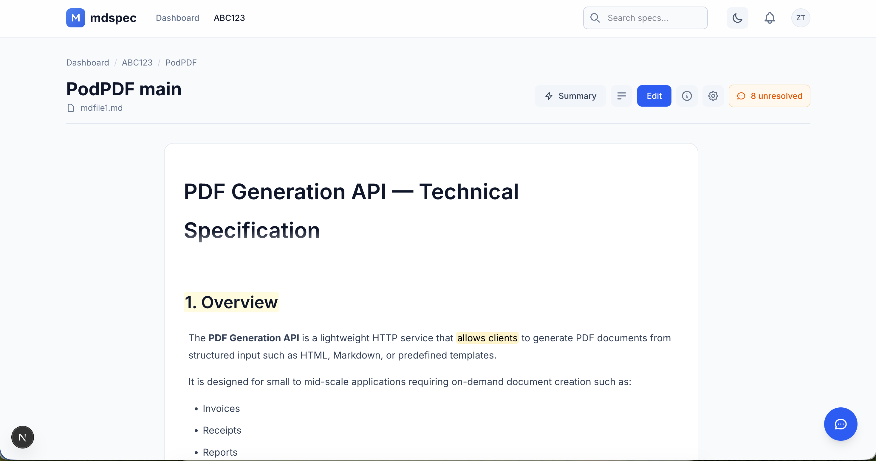 mdspec.dev gallery image