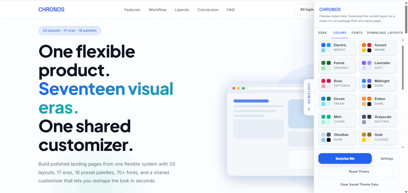 Chronos - Multi-Era HTML Template System screenshot 4