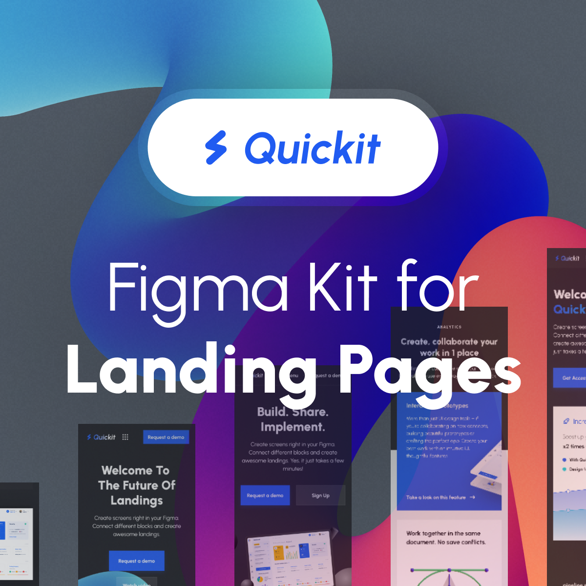 Quickit – Figma Kit for Landing Pages