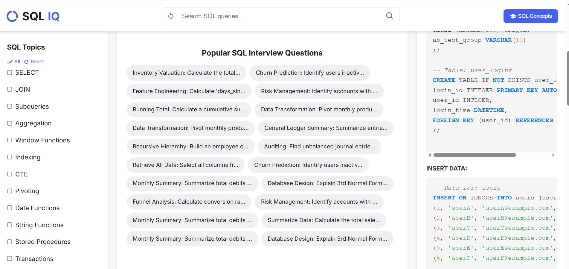 IQ SQL media 3