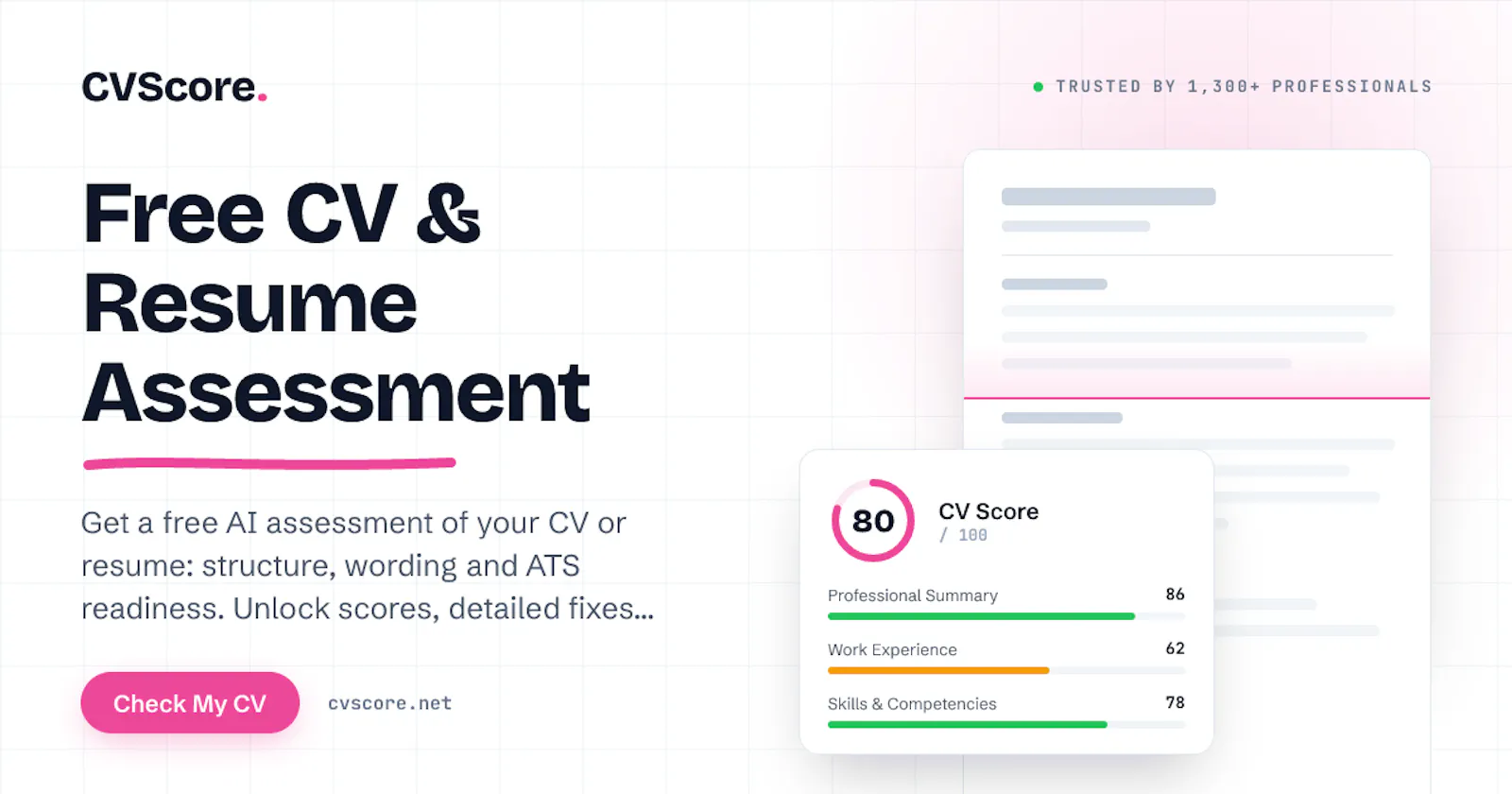 CV Score screenshot 1