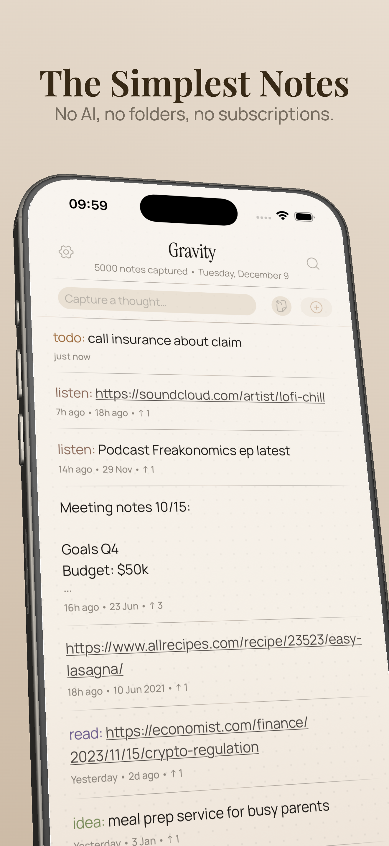 Gravity — Simple Notes gallery image