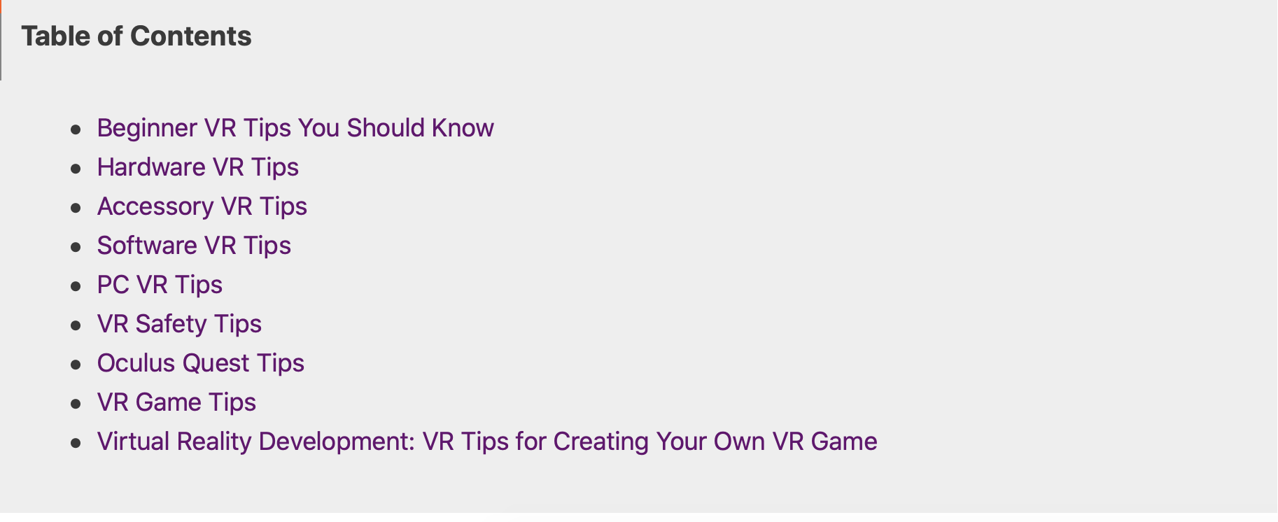 VR Headset Comparison Tool gallery image