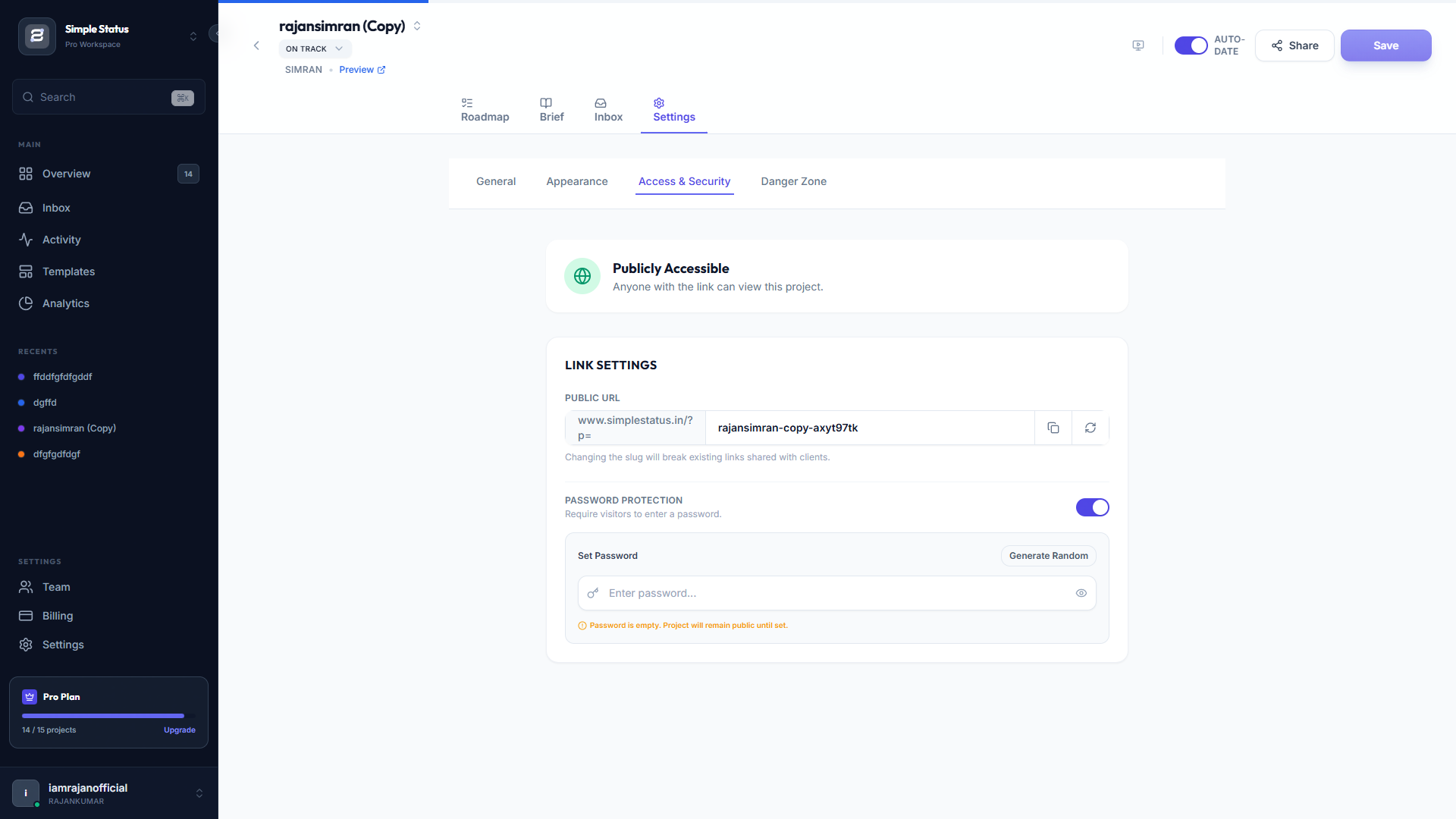 Simple Status gallery image
