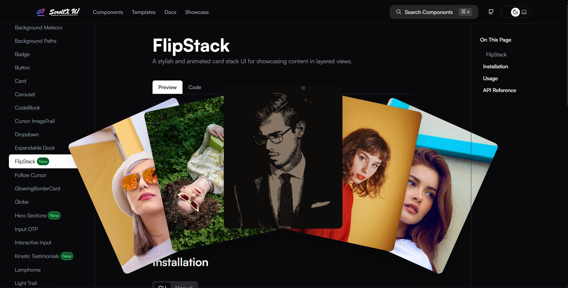 ScrollX UI gallery image