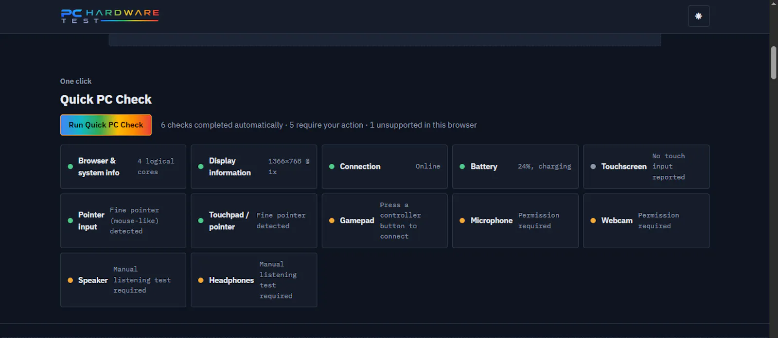 PCHardwareTest screenshot 3
