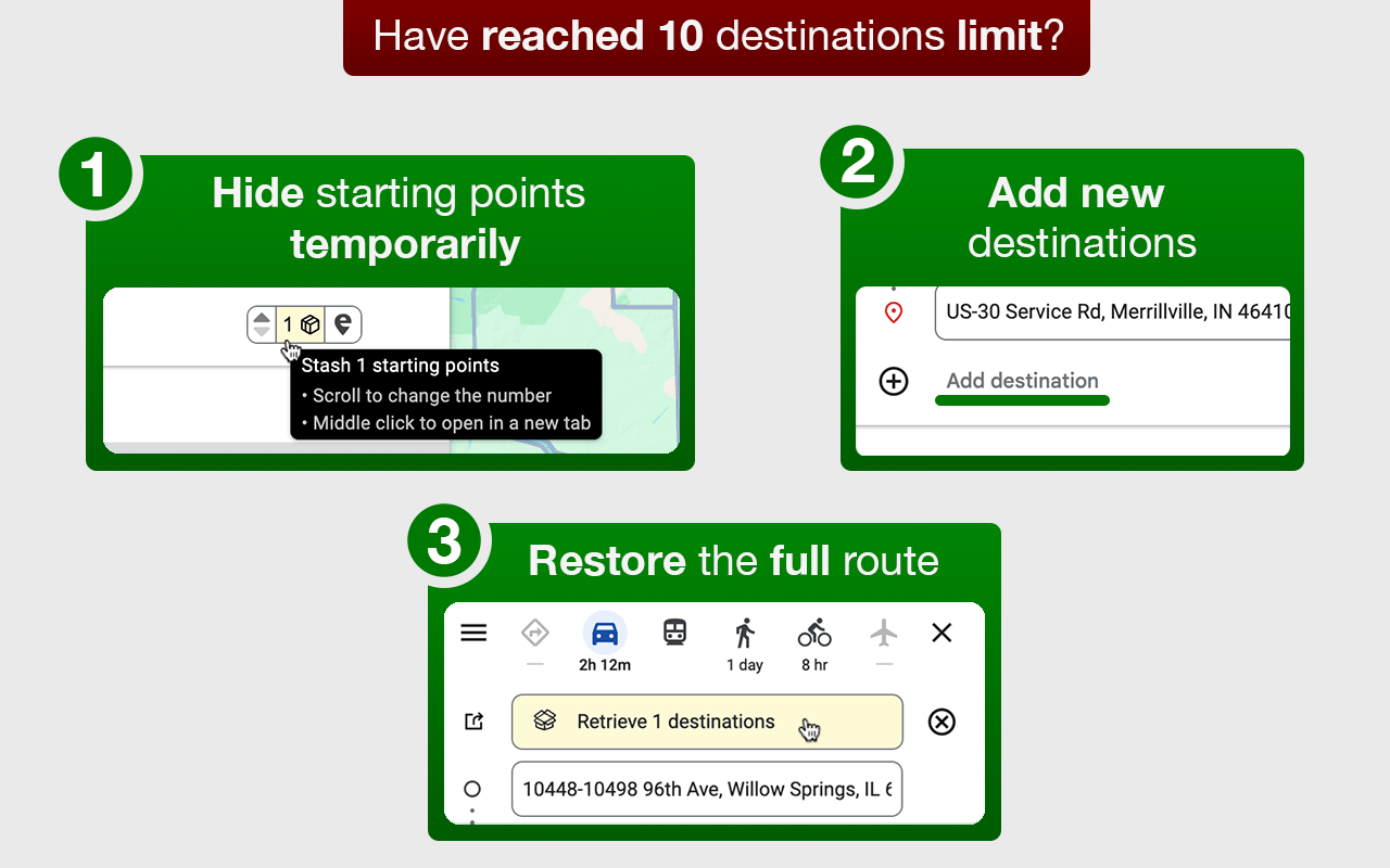 Google Maps Extended Routes gallery image