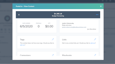 Postal.io for HubSpot gallery image