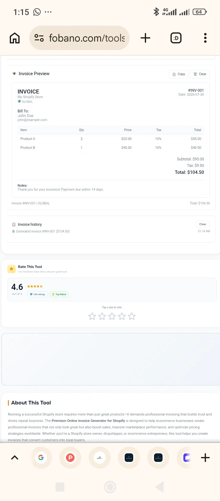 Premium Invoice Generator for Shopify gallery image