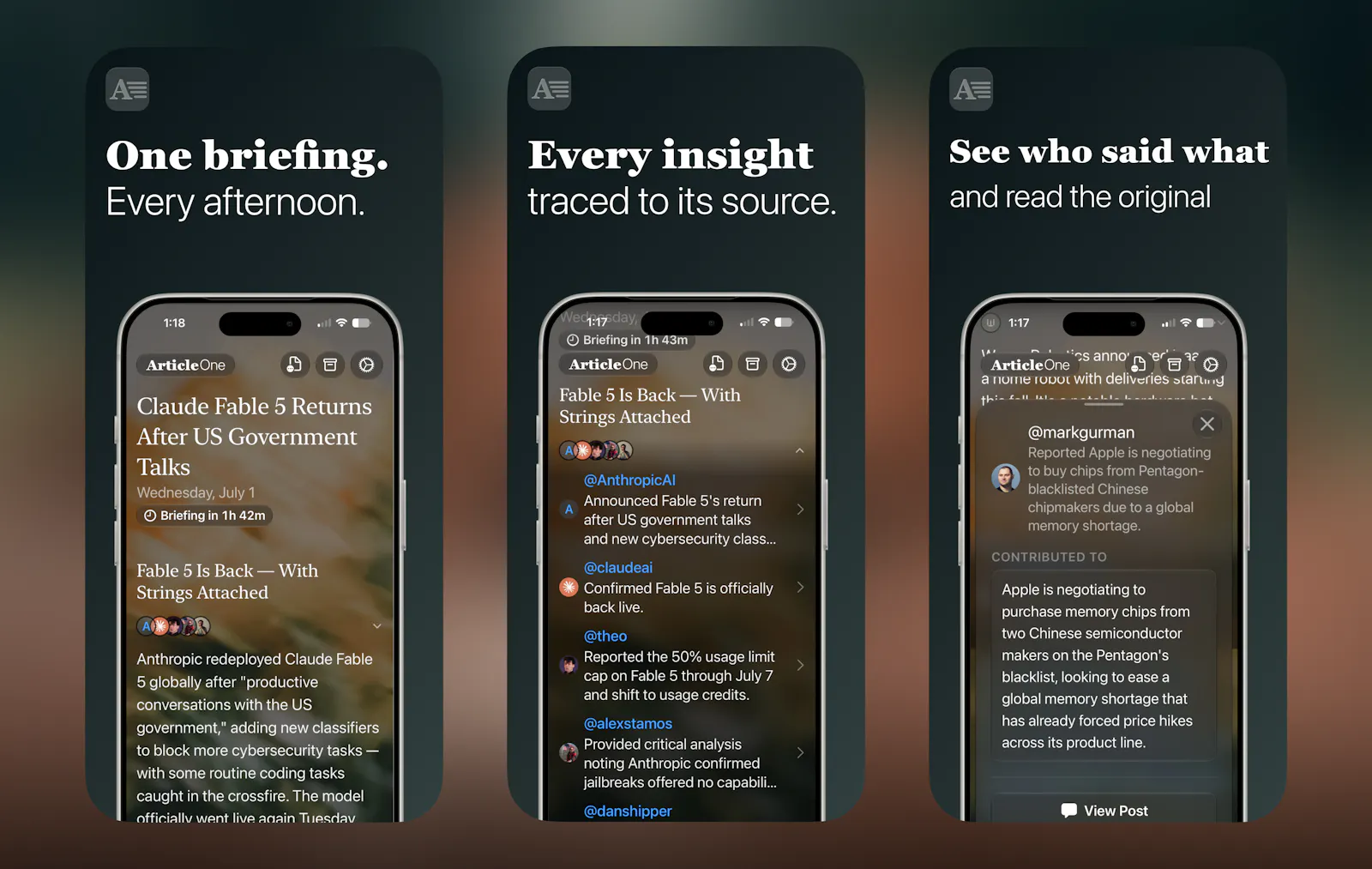 Article One - curated briefing, everyday screenshot 3