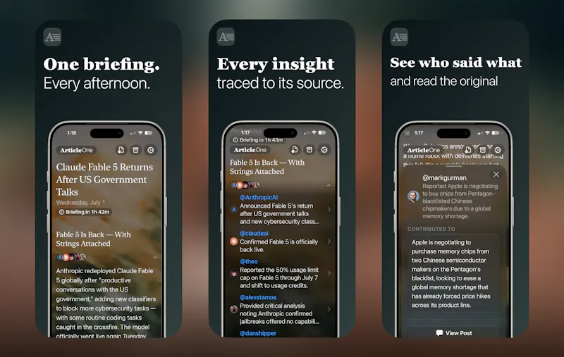 Article One - curated briefing, everyday screenshot 3