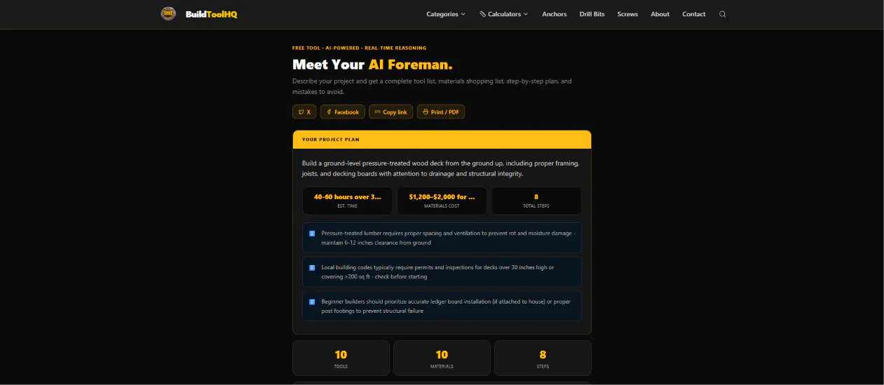 AI Foreman — Free AI Project Planner  gallery image