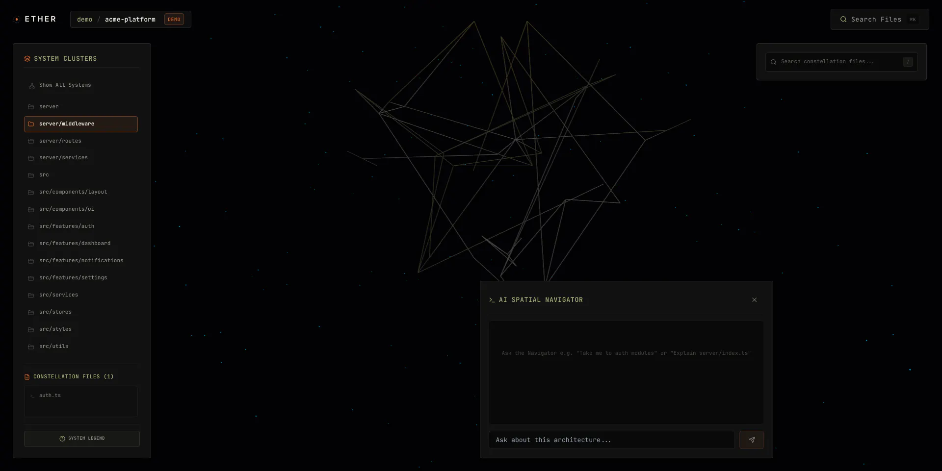ETHER  3D Codebase Universe gallery image