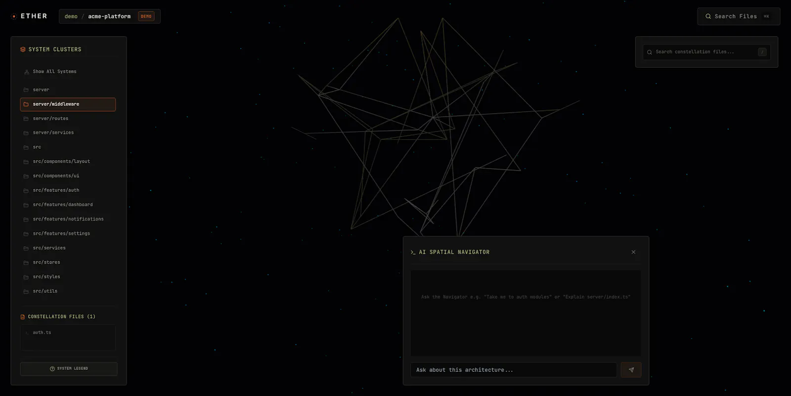 ETHER  3D Codebase Universe screenshot 4