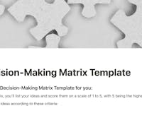 Decision-Making Matrix Exercise media 1