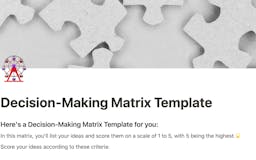 Decision-Making Matrix Exercise media 1