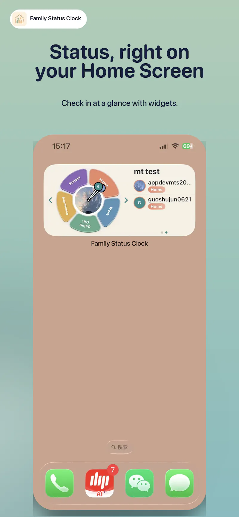 Family Status Clock screenshot 1