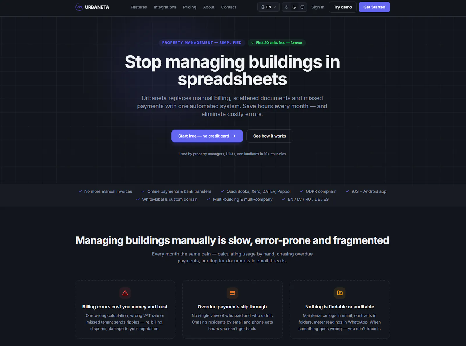 Urbaneta — Property Management Platform screenshot 1