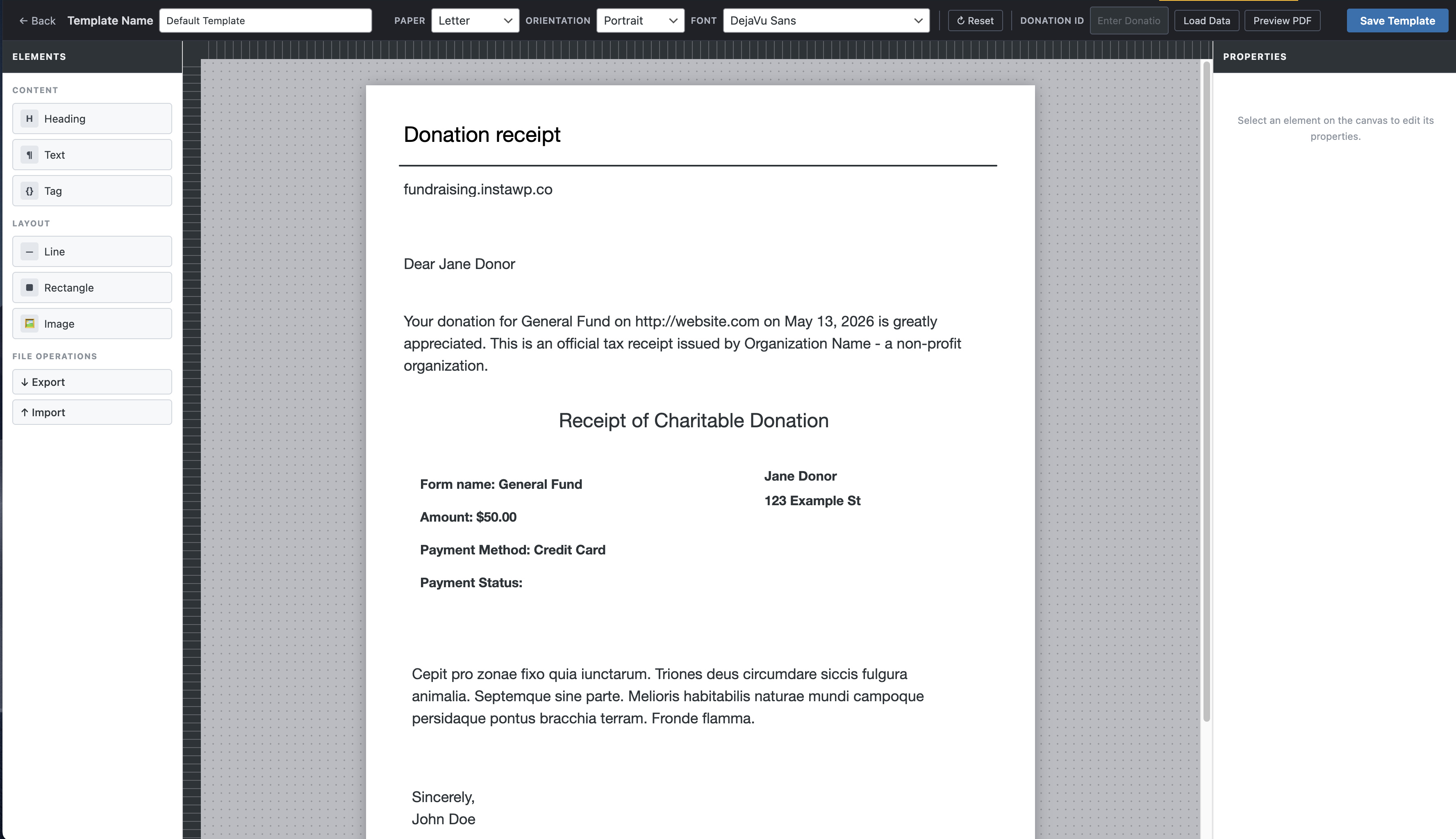 PDF Builder for GiveWP gallery image