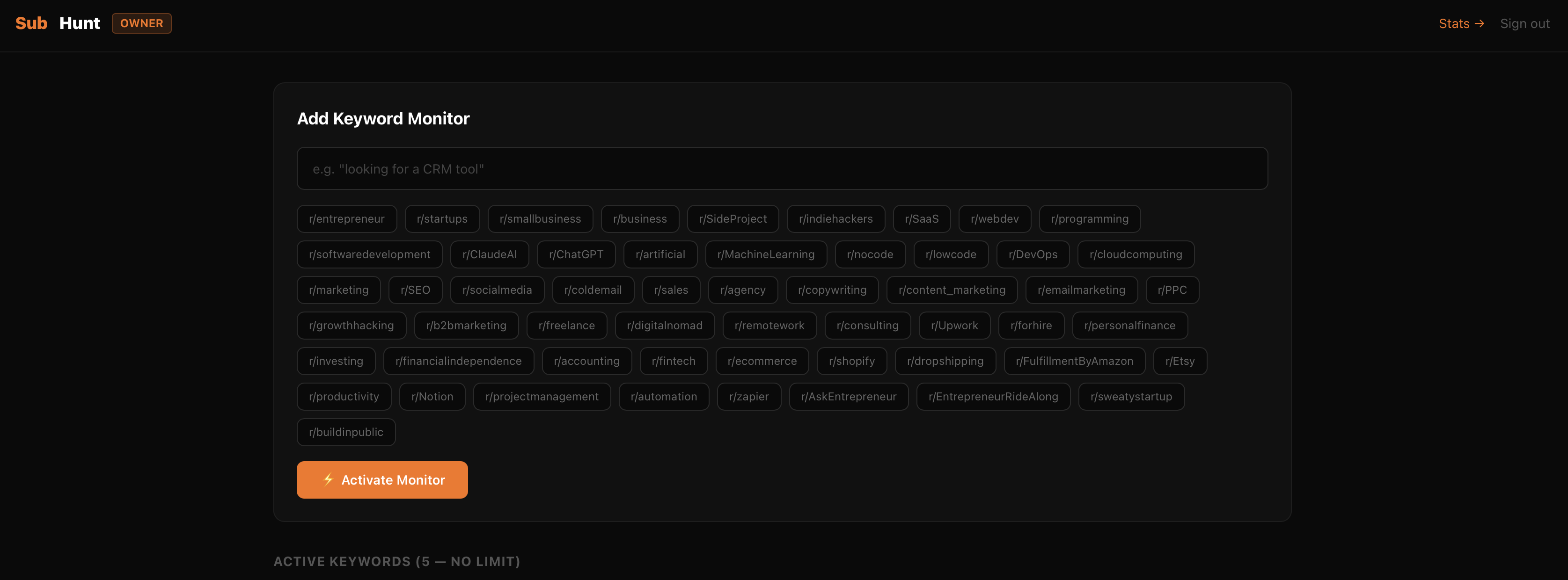 SubHunt gallery image