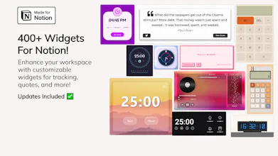 Notion Widget Gallery gallery image