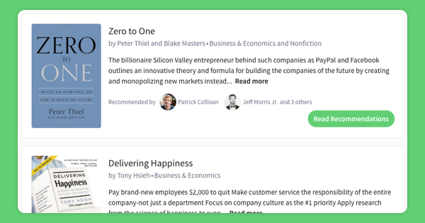 Books Recommended by ProductHunt Top 500 Makers gallery image