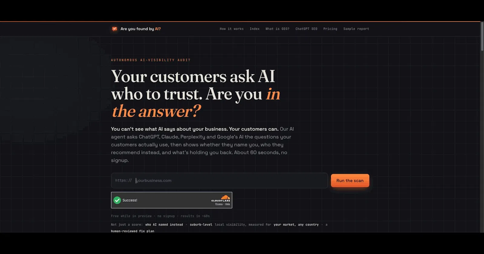 Are you found by AI? screenshot 2