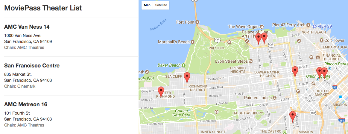 MoviePass Locations Image