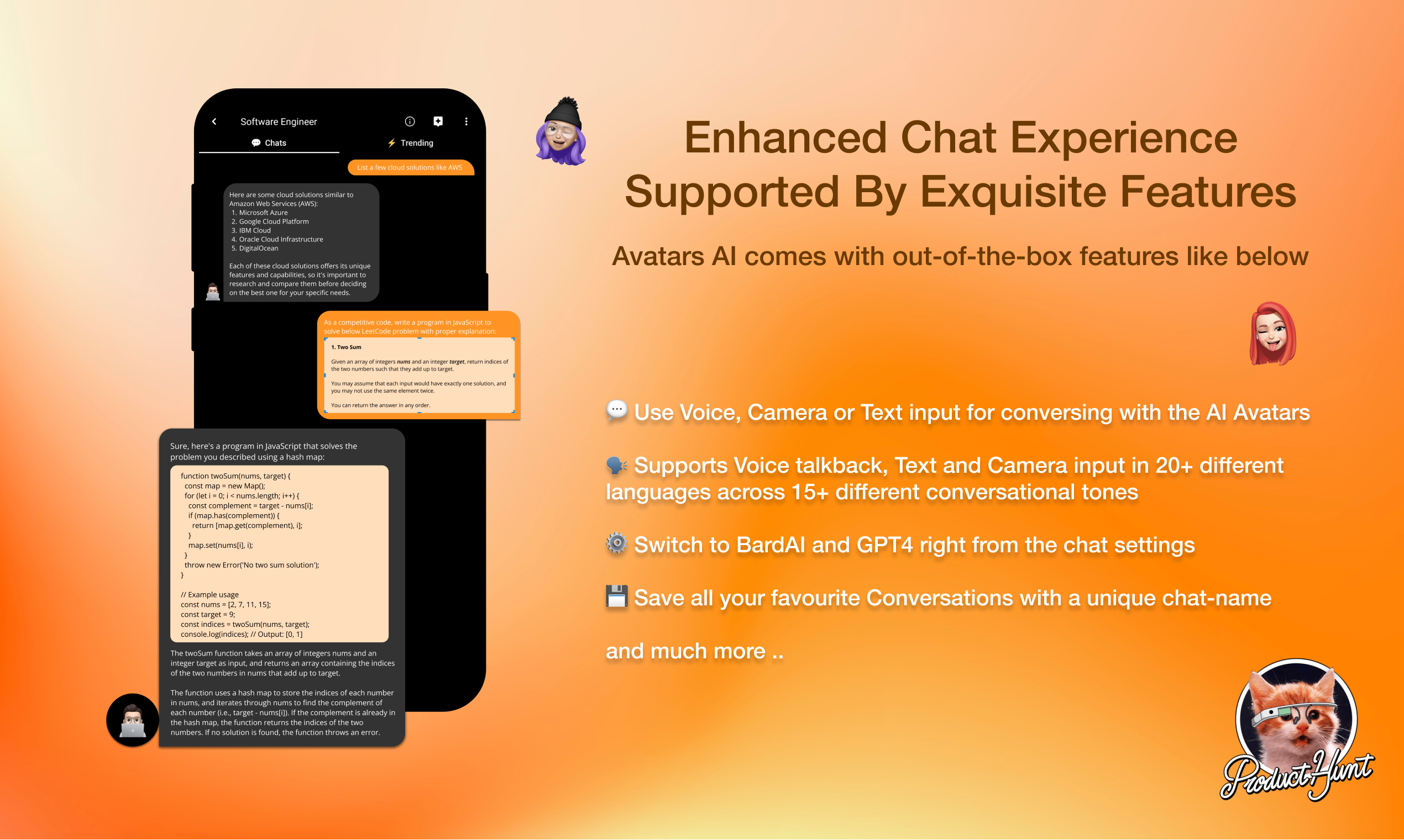 Avatar lì - Personalizzato AI Chat Companion - Alimentato da GPT -4 e Bard AI media 8