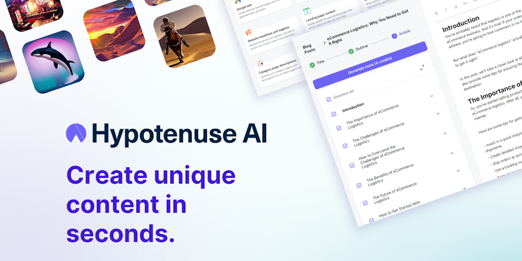 Hypotenuse AI - Product Information, Latest Updates, and Reviews 2023 | Product Hunt