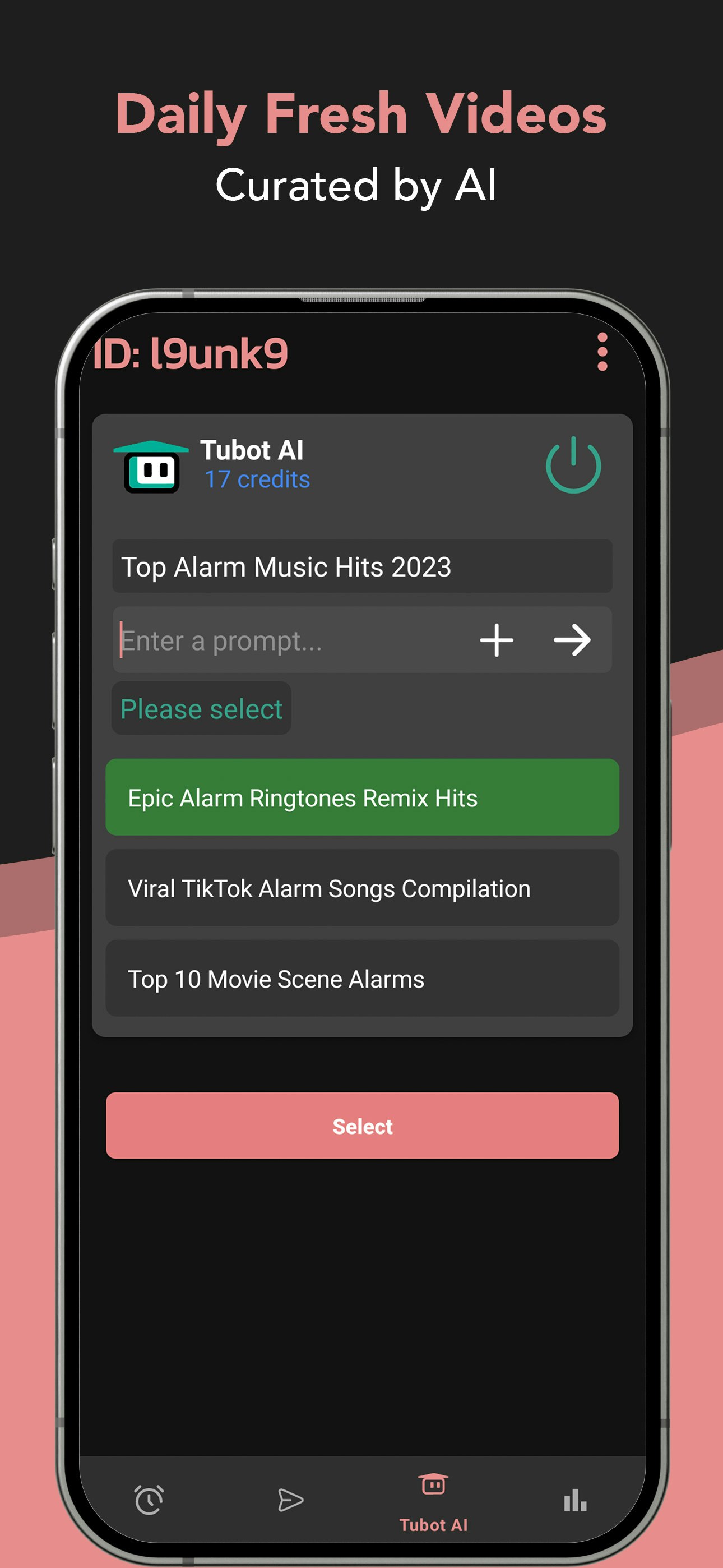 Tubot AI YouTube 알람 - AI가 선택한 아침 알람 시계와 같은 YouTube 동영상 미디어 5