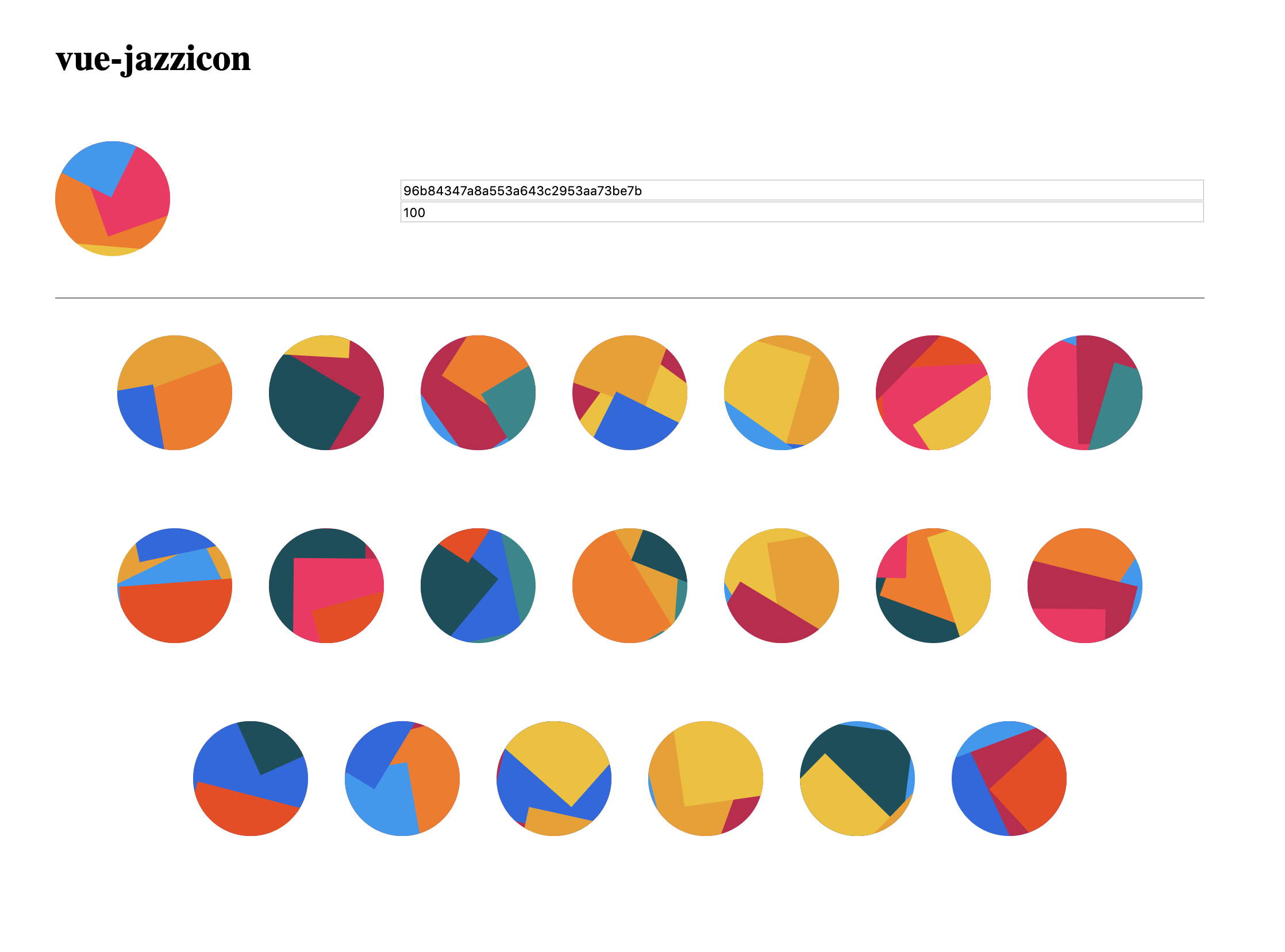 Vue-jazzicon gallery image