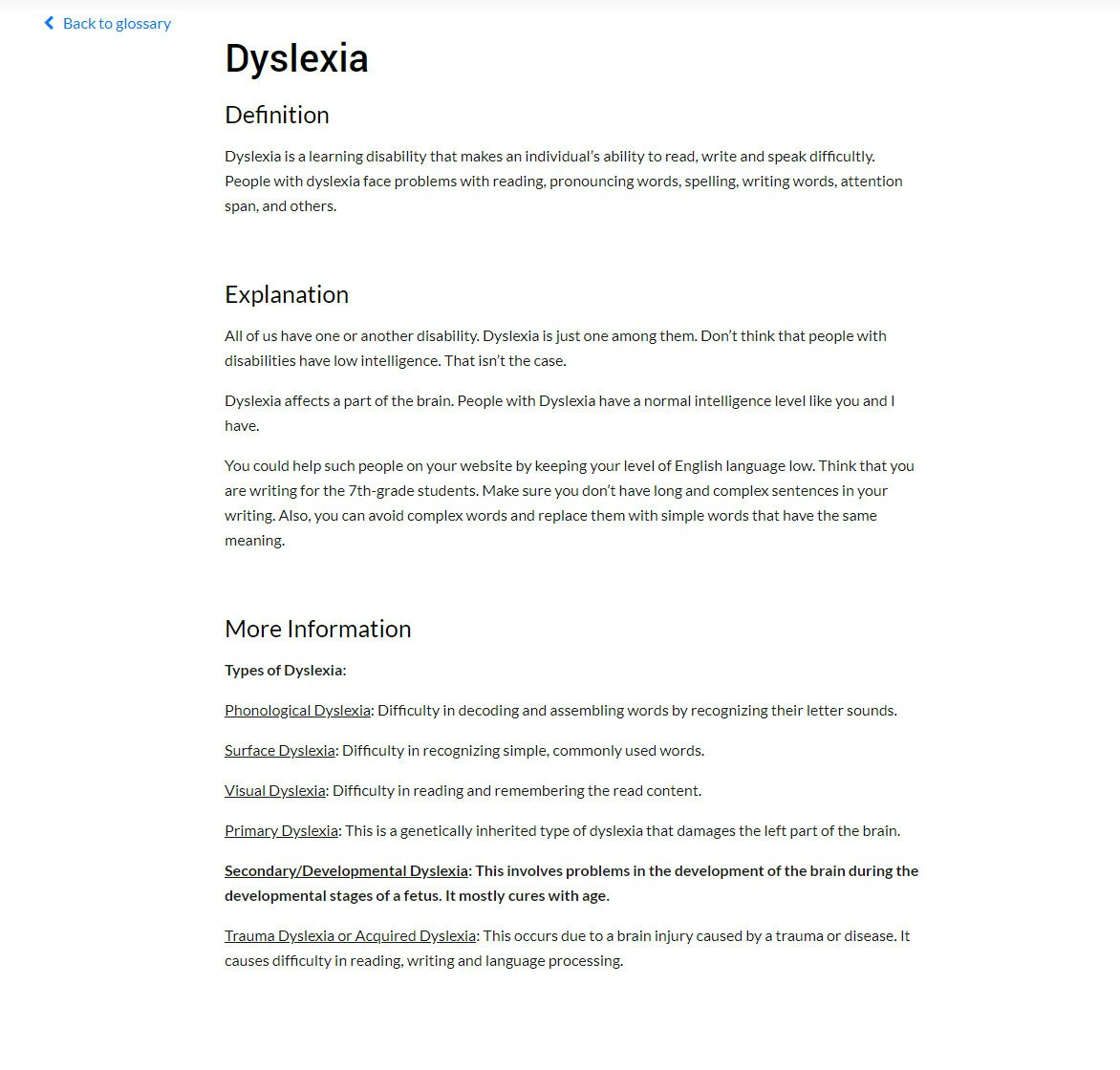 Web Accessibility Glossary  gallery image