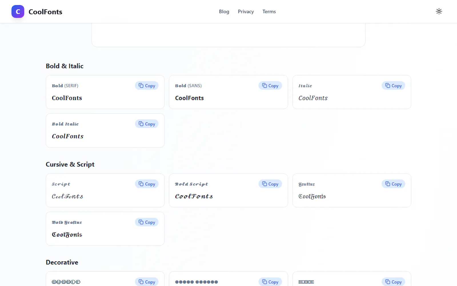 CoolFonts screenshot 2