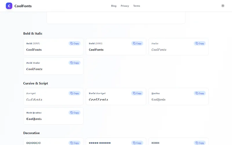 CoolFonts screenshot 2