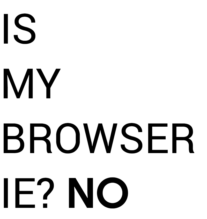 IS MY BROWSER IE? gallery image