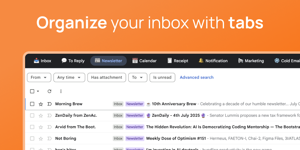 Inbox Zero Tabs