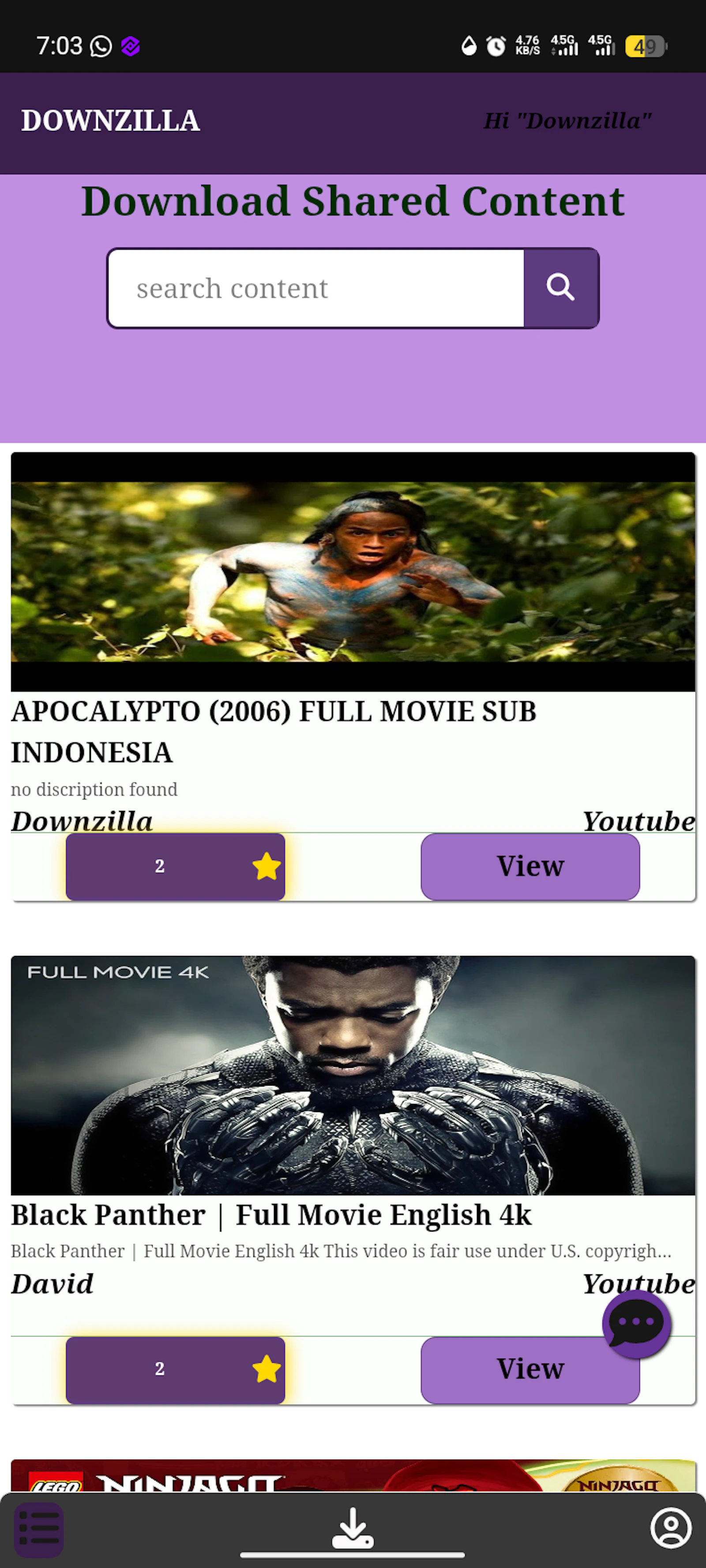 Downzilla video downloader screenshot 2