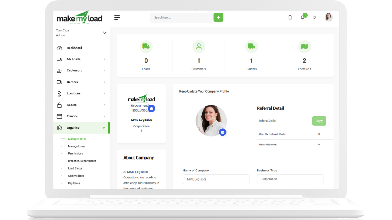 Mídia 6 de Makemyload - O melhor TMS para gerenciamento de logística e frete