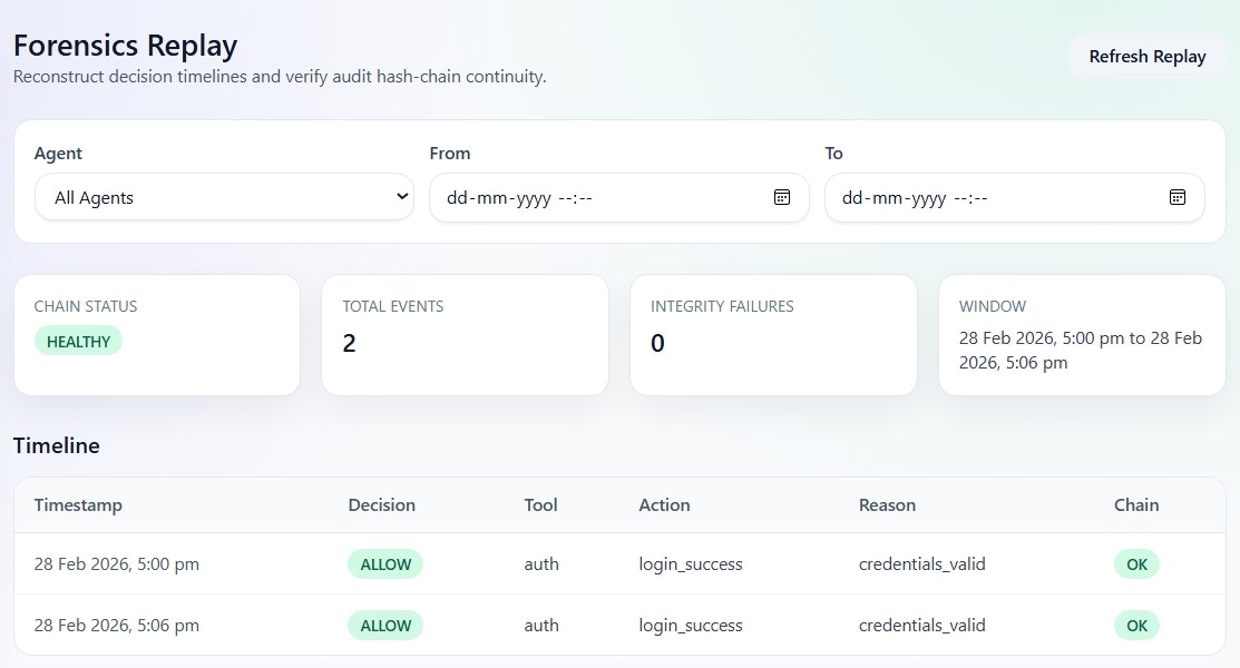 AgentGuard - Screenshot 3 showing product features and functionality