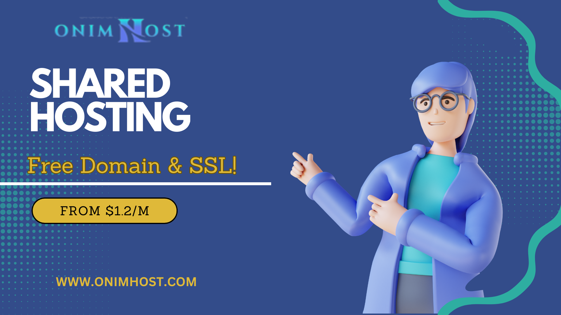 Onimhost - Web hosting, nomi di dominio, wordpress & amp;Di più media 1