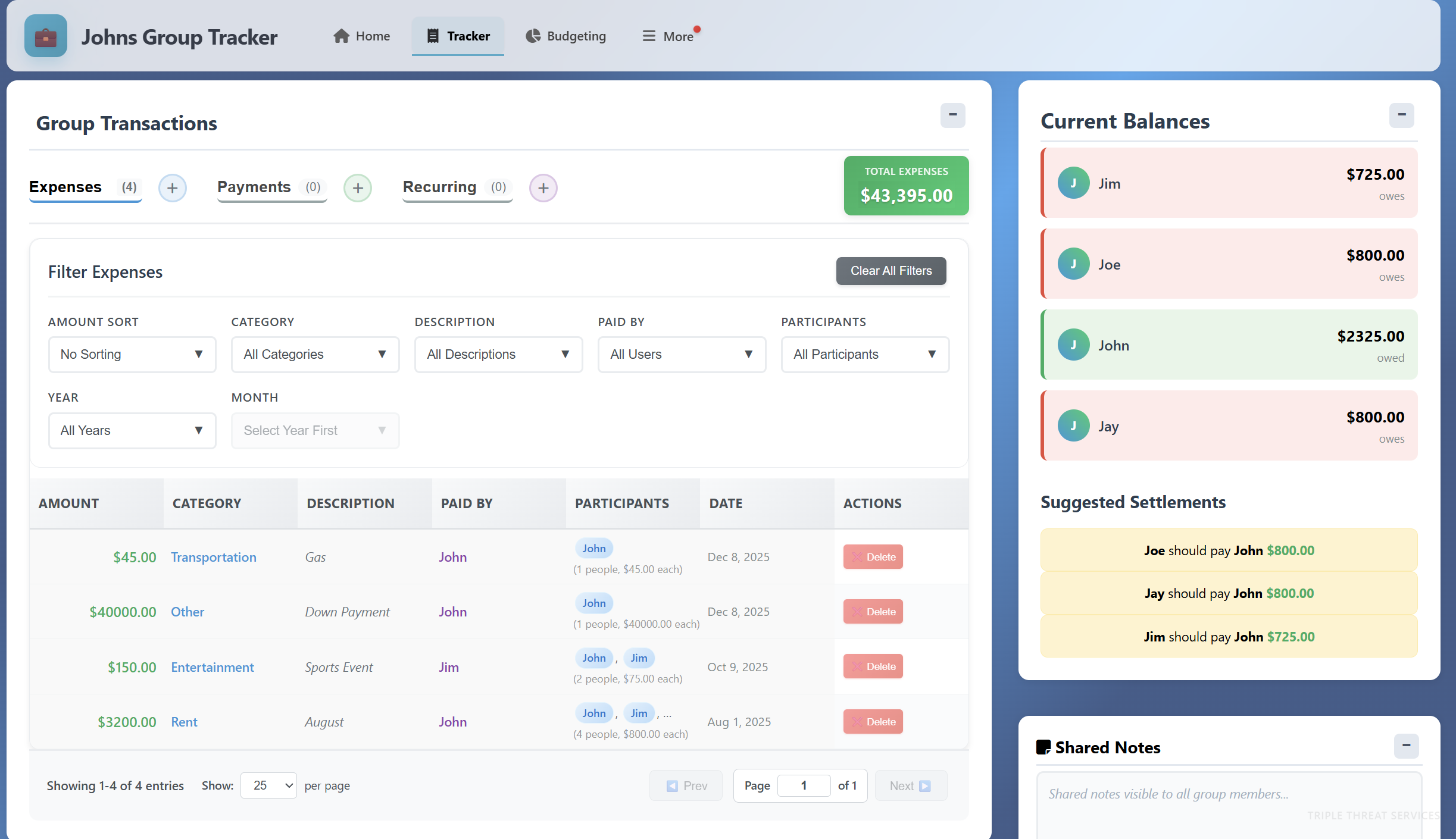 TriXpense - Screenshot 2 showing product features and functionality