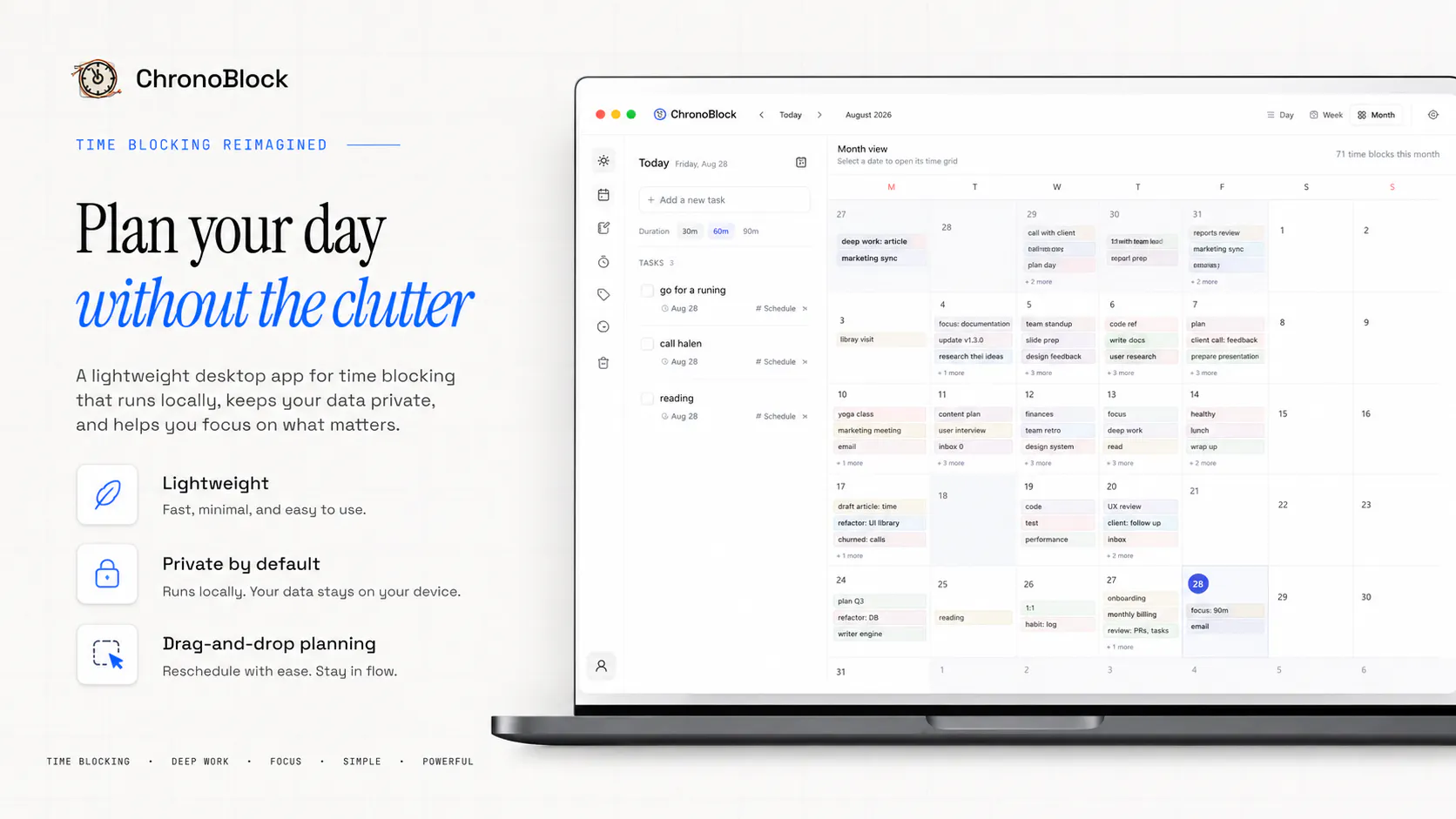 ChronoBlock screenshot