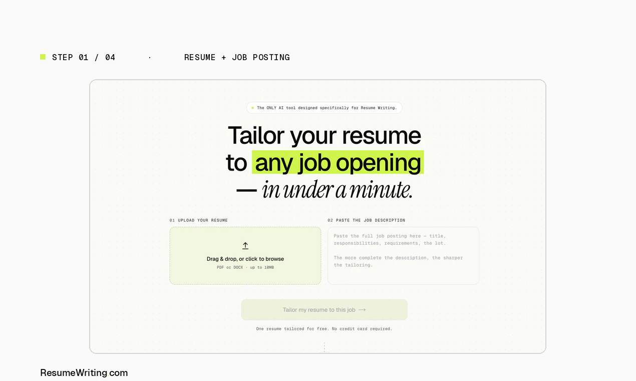 ResumeWriting.com screenshot 2