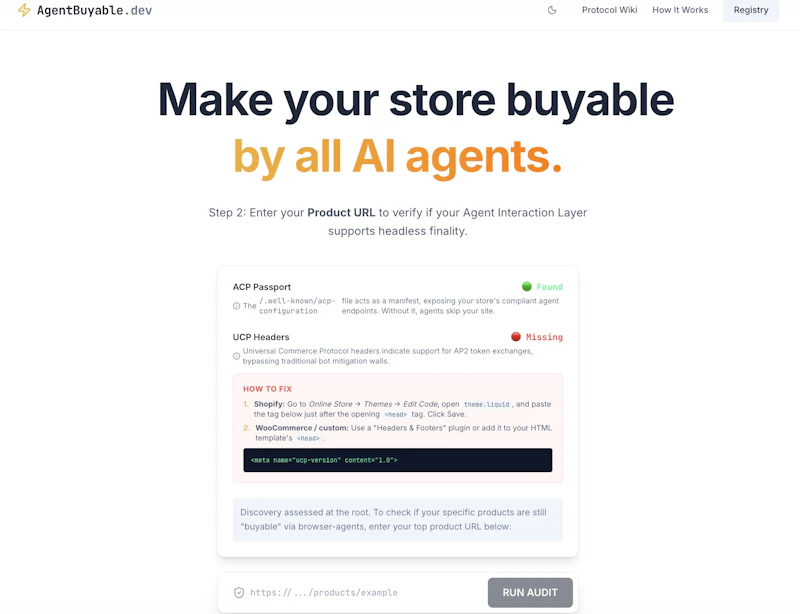 AgentBuyable.dev screenshot 4